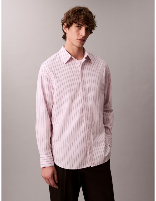 Camisa casual de algodón manga larga para hombre 1