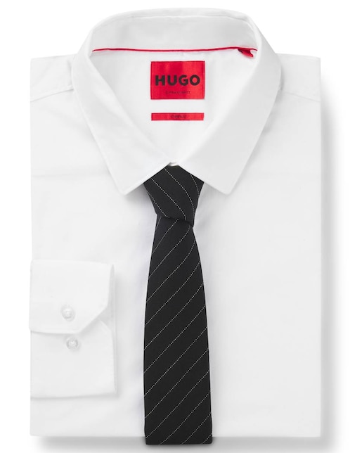 Corbata regular estampado a rayas para hombre 1