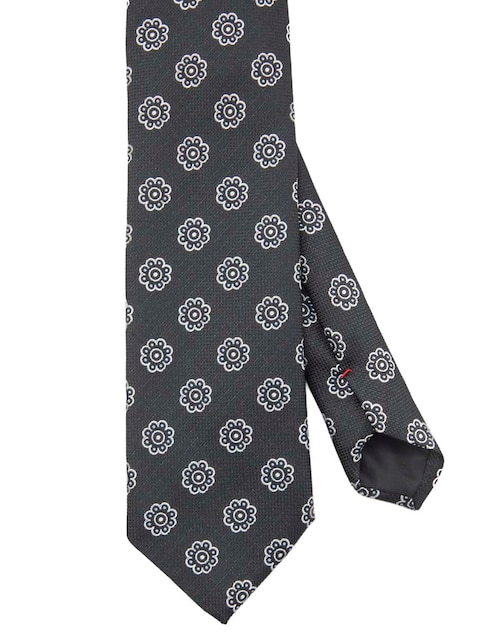 Corbata Hugo regular de seda estampado floral para hombre