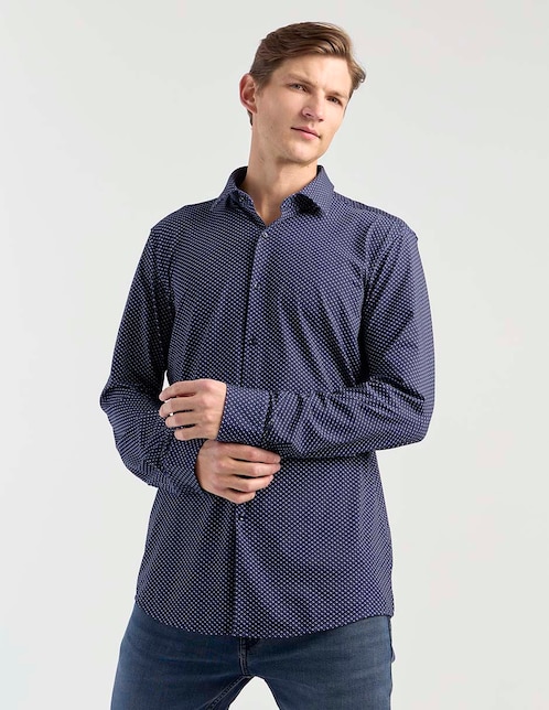 Camisa casual Hugo manga larga para hombre