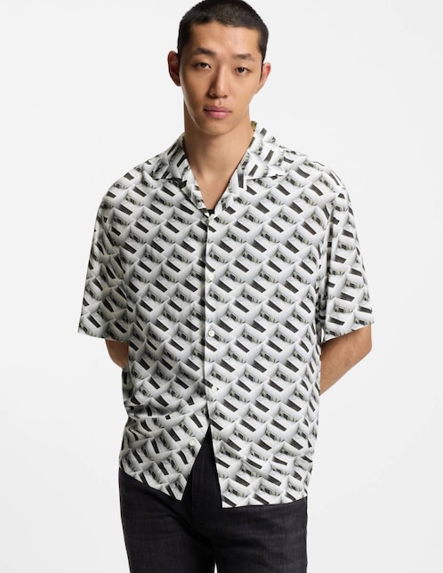 Camisa casual Hugo manga corta para hombre