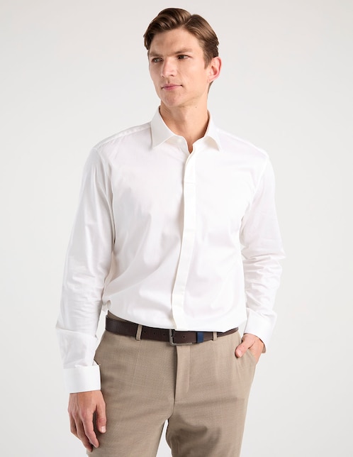 Camisa de vestir Hugo de algodón manga larga para hombre