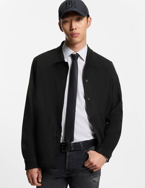 Sobrecamisa casual manga larga para hombre 1