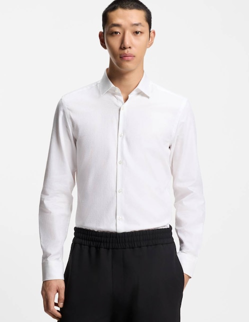 Camisa casual Hugo manga larga para hombre