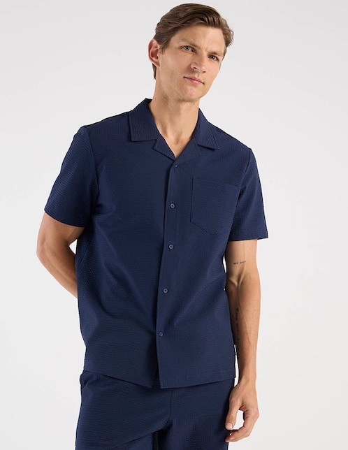 Camisa casual Scappino manga corta para hombre