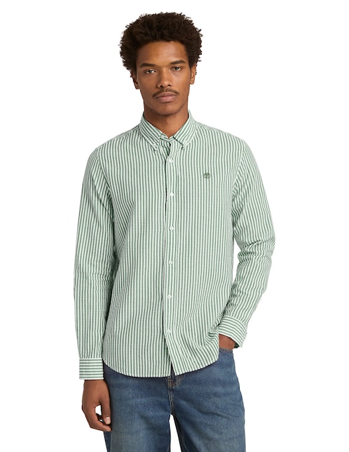 Camisa casual Timberland de algodón manga larga para hombre