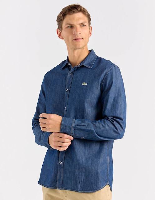 Camisa casual de algodón manga larga para hombre 1