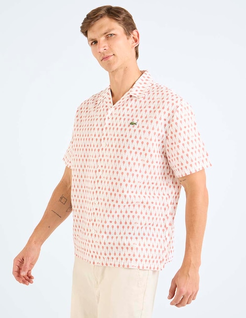 Camisa casual de lino manga corta para hombre 1