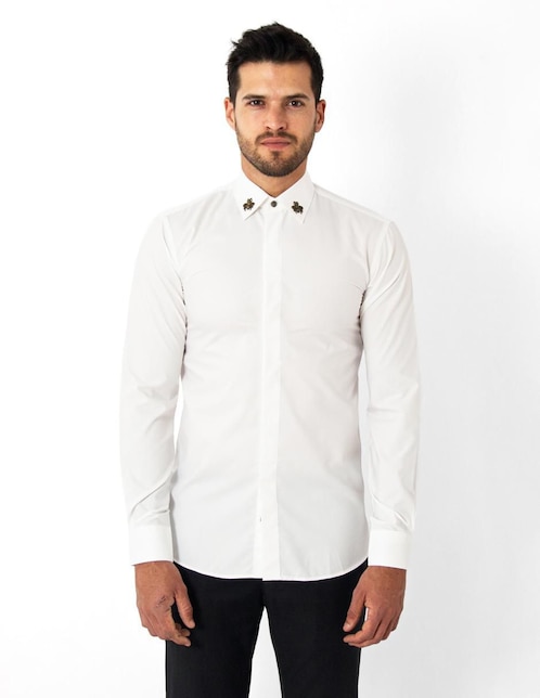 Camisa business casual RCANO de bambú manga larga para hombre
