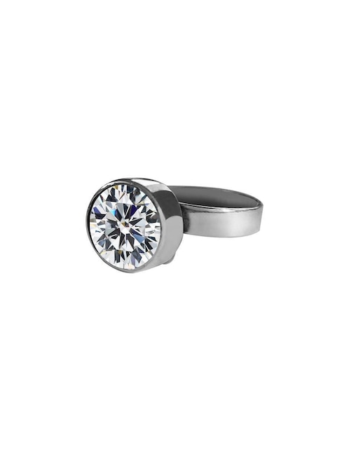 Anillo circular Cometa P 925 de plata zirconia brillante