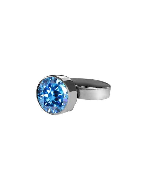 Anillo circular Cometa P 925 de plata zirconia brillante