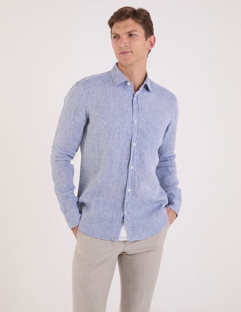 CAMISA SCAPPINO CSMO00, M, AZUL OBSCURO