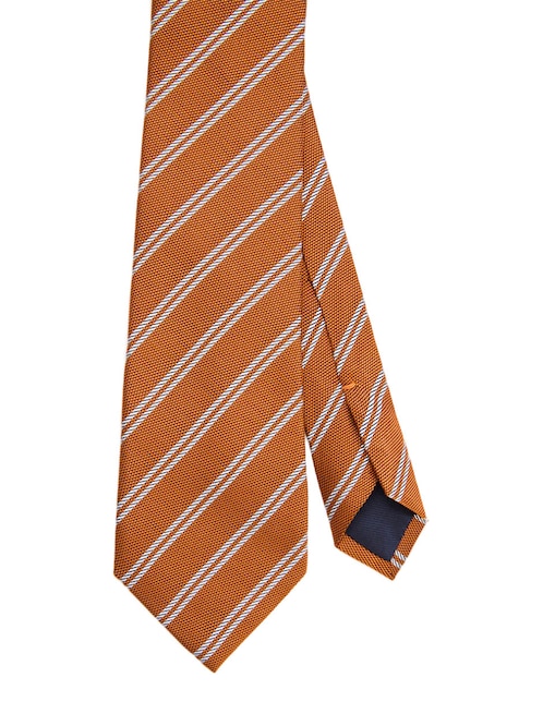 Corbata regular de seda estampado a rayas para hombre 1
