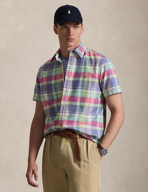 Camisa casual Polo Rl de algodón manga corta para hombre