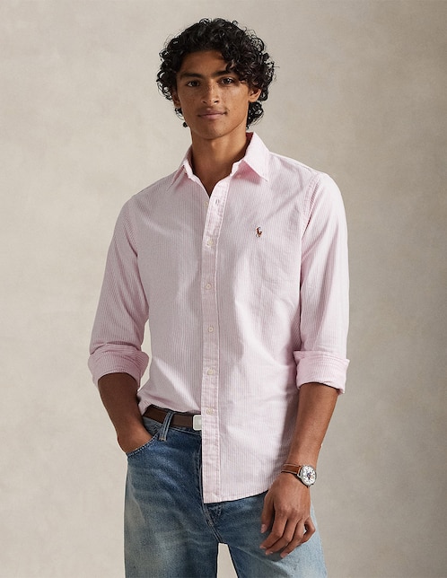 Camisa business casual Polo Ralph Lauren de algodón manga larga para hombre
