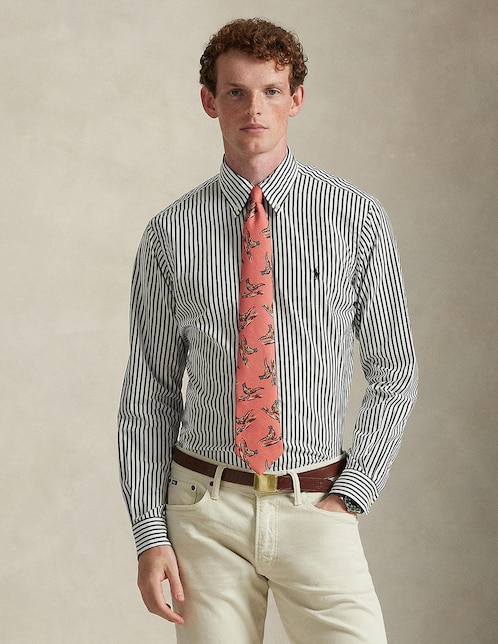 Camisa business casual de algodón manga larga para hombre 1