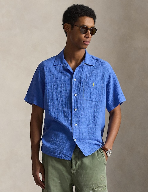 Camisa casual manga al codo para hombre 1