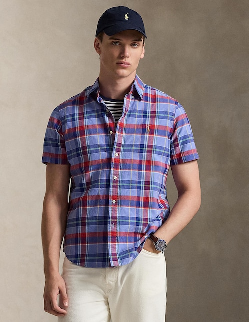 Camisa casual de algodón manga corta para hombre 1