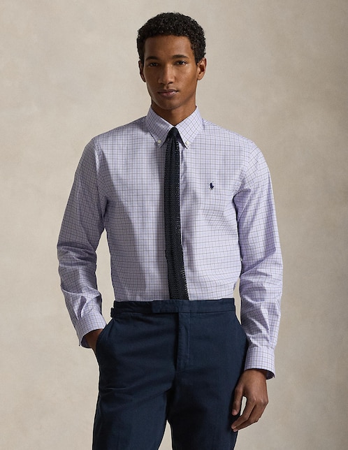 Camisa bussines casual algodón manga larga manga 1