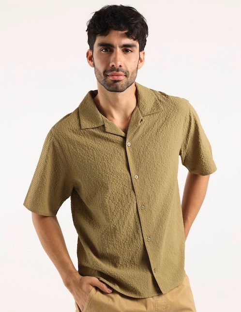 Camisa casual manga corta para hombre 1