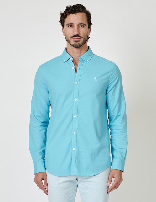 Camisa casual Original Penguin manga larga para hombre