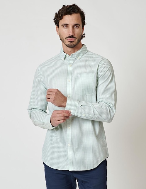 Camisa casual Original Penguin de algodón manga larga para hombre
