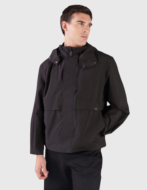 Chamarra rompevientos Calvin Klein Jeans capucha desmontable para hombre
