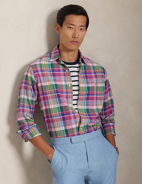 Camisa business casual Polo Ralph Lauren de algodón manga larga para hombre
