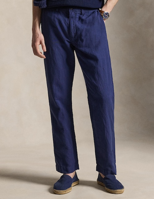 Pantalón business casual straight Polo Rl de lino para hombre