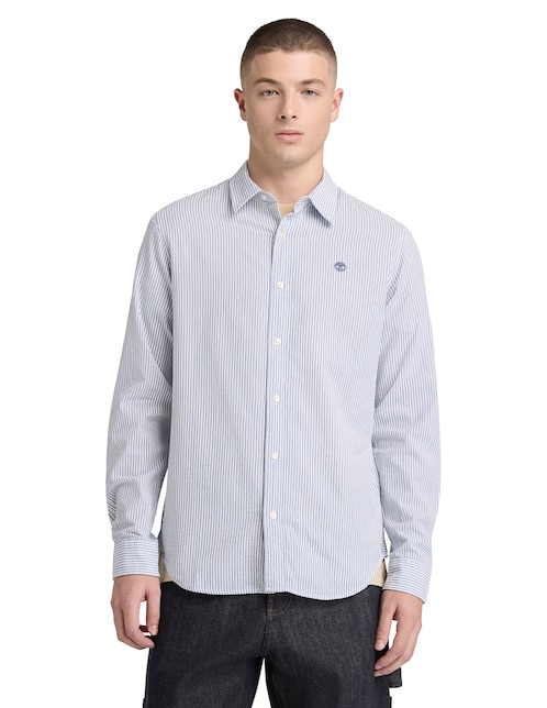 Camisa casual Timberland de algodón manga larga para hombre