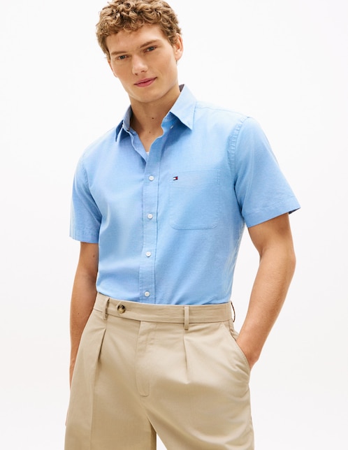 Camisa casual manga corta para hombre 1