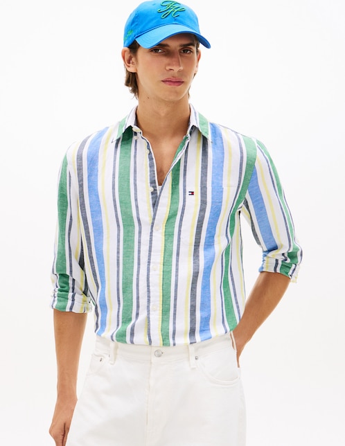 Camisa casual manga larga para hombre 1