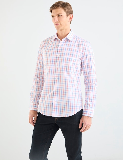 Camisa casual de algodón manga larga para hombre 1