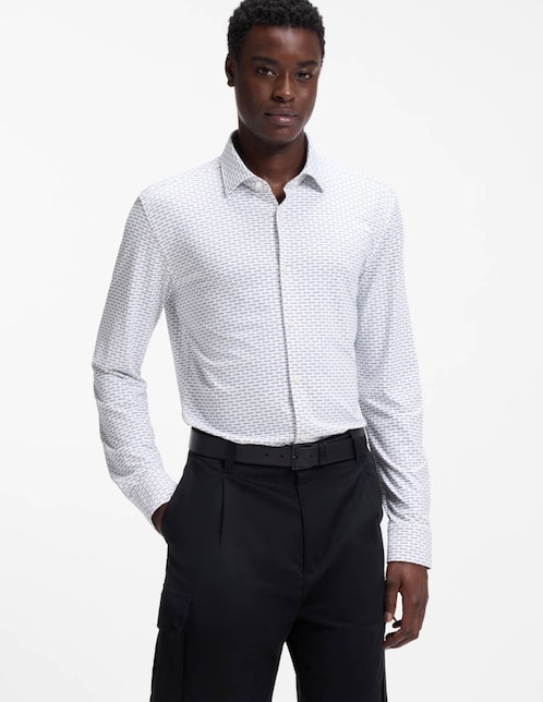 Camisa casual Hugo de poliamida manga larga para hombre