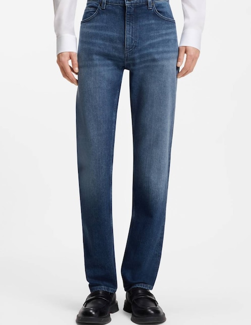 Jeans slim 708 lavado medio para hombre 1