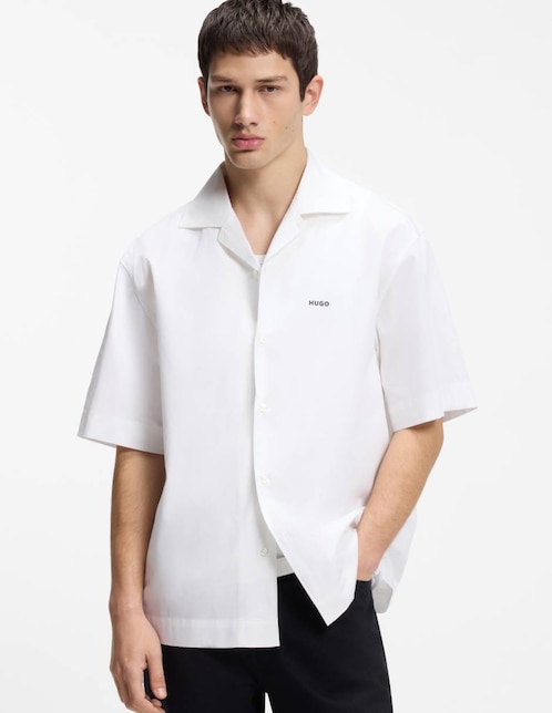 Camisa casual Hugo de algodón manga corta para hombre