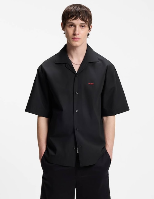 Camisa casual Hugo de algodón manga corta para hombre