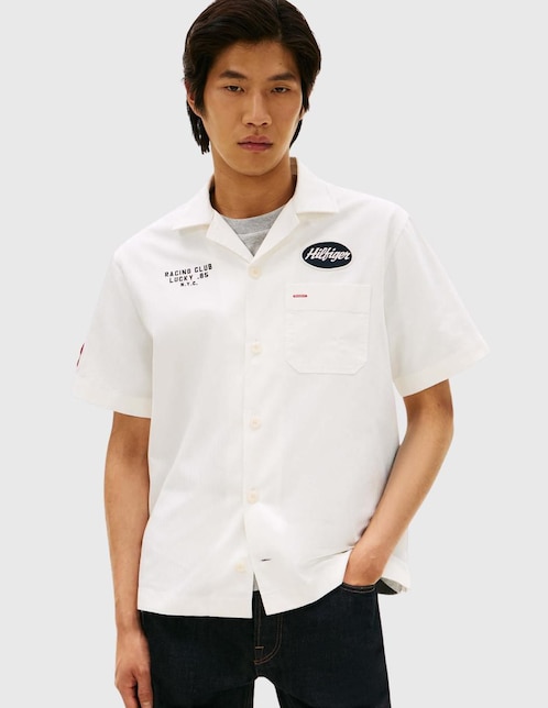 Camisa casual de algodón manga corta para hombre 1