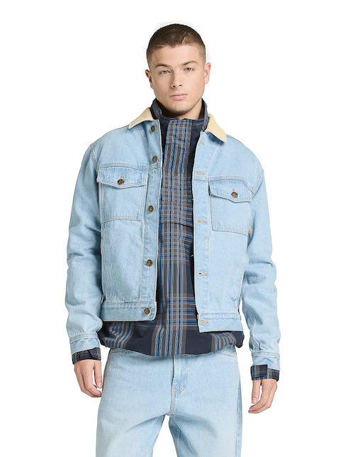 Chamarra denim Timberland Denim Jacket de mezclilla con bolsillos para hombre