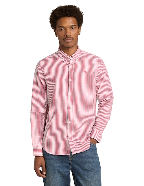 Camisa casual Timberland de algodón manga larga para hombre