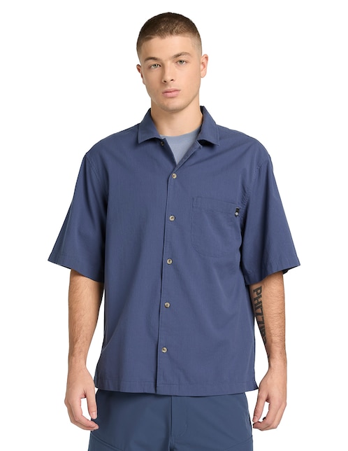 Camisa casual Timberland de algodón manga corta para hombre