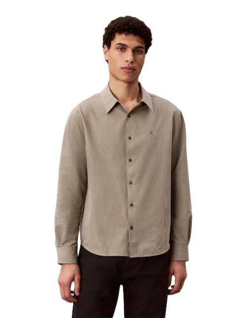 Camisa casual de algodón manga larga para hombre 1