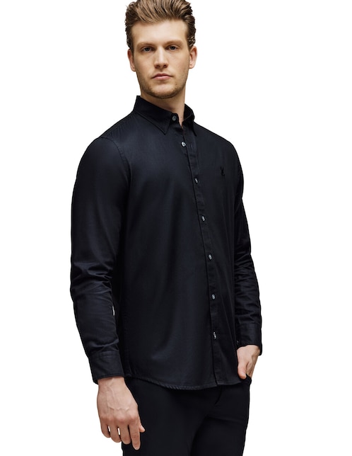 Camisa casual Psycho Bunny de algodón manga larga para hombre