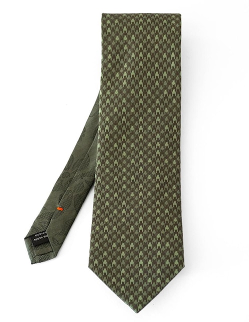 Corbata Rcano regular de seda estampado pata de gallo para hombre