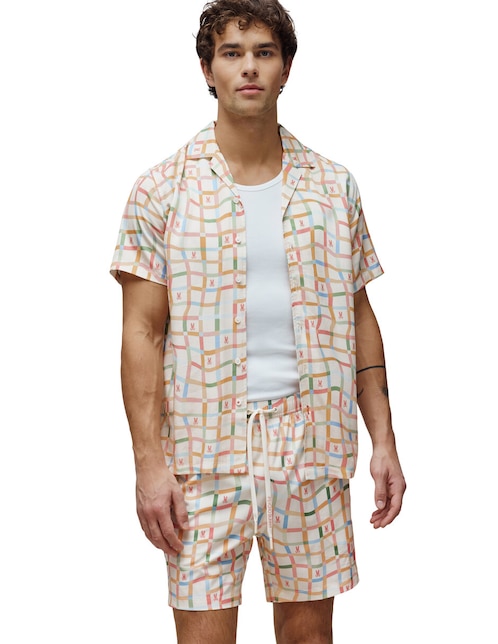 Camisa casual de lyocell manga corta para hombre 1