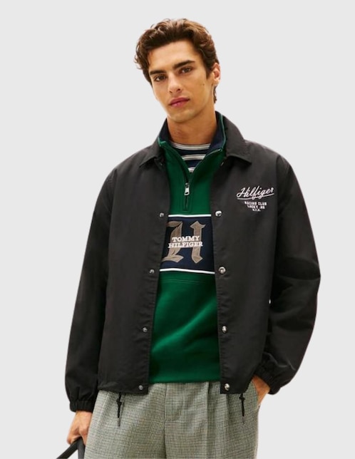 "chamarra" casual tommy hilfiger sin colección no "de" algodón sin capucha "para hombre"