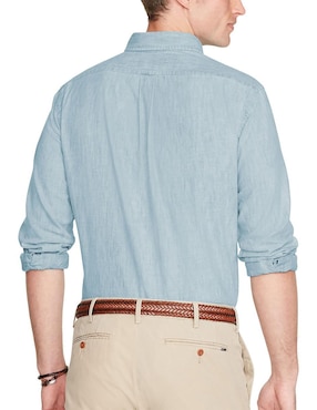 Camisa casual Polo Ralph Lauren de algodón manga larga para hombre