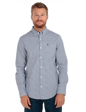 Camisa de vestir Original Penguin de algodón manga larga para hombre