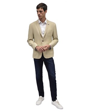 Saco sport Tommy Hilfiger corte slim fit lino beige en Liverpool