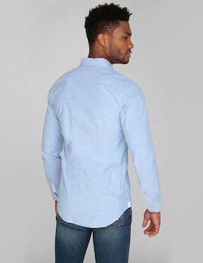 Camisa casual Tommy Hilfiger de algodón manga larga para hombre